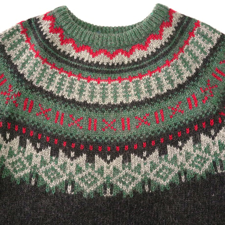 80's～90's Woolrich Nordic Pattern Wool × Mohair Sweater Mサイズ