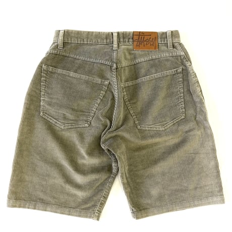 90's OLD STUSSY "太畝" Corduroy Short Pants W32 USA製