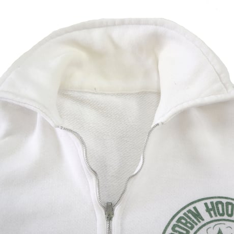 60's unknown "ROBIN HOOD CAMP YWCA" 染み込み プリント ハーフジップ スウェット
