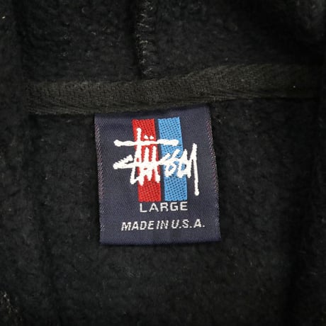 90's～ OLD STUSSY "i-D magazine" Sweat Parka Lサイズ USA製