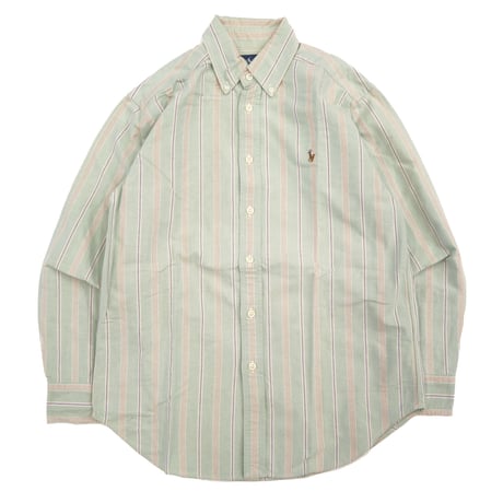 "Women's" 90's Ralph Lauren Oxford Stripe BD Shirt USA製