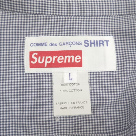 SUPREME×COMME des GARCONS SHIRT "Gusset Shirt" Lサイズ FRANCE製