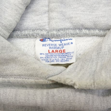 80’s CHAMPION RW SWEAT PARKA "PENN" Grey Lサイズ USA製