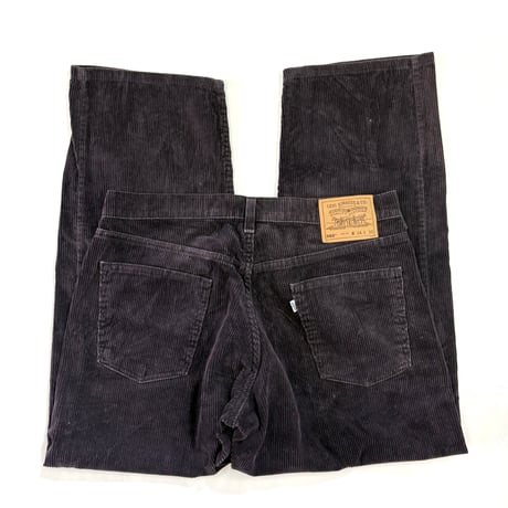90's Levi's 565 "1658 Black" "太畝" Corduroy Pants W34 USA製