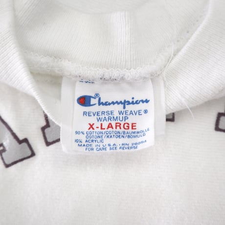 80's CHAMPION RW SWEAT "HAMPDEN SYDNEY" White XLサイズ USA製