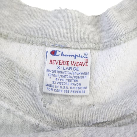 "boro" 90's CHAMPION RW SWEAT "ROWING UCI" 両面 プリント XLサイズ USA製