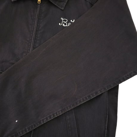 "Women's" 60's PENNYS "Black" "Chain Stitch" Drizzler Jacket 14サイズ