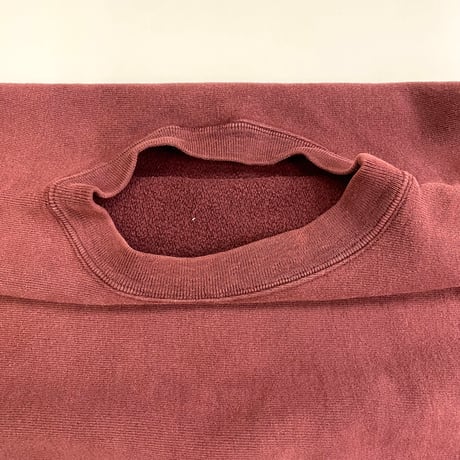 80's CHAMPION RW SWEAT "完全目なし" Solid Burgundy Lサイズ USA製