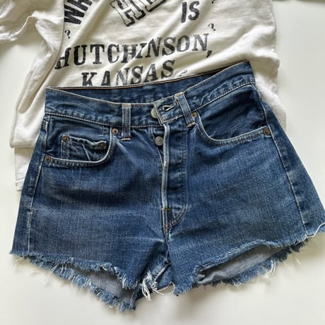 60's Levi's 501 "Big E" Denim Short Pants (fits W26)