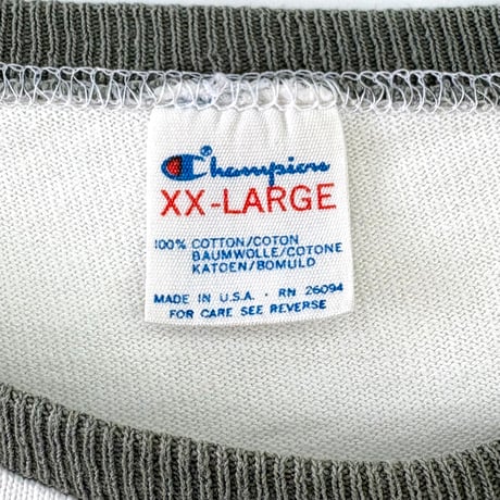 "Rare Size" 80's CHAMPION "チョコチン" "染み込み" Tシャツ XXLサイズ USA製