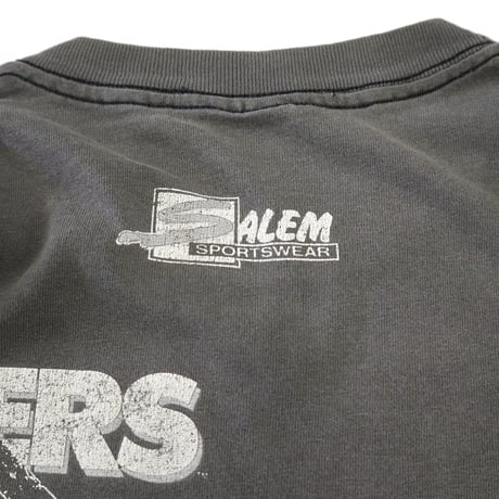 ～90's SALEM "RAIDERS" 両面 マルチ プリント Tシャツ Lサイズ USA製