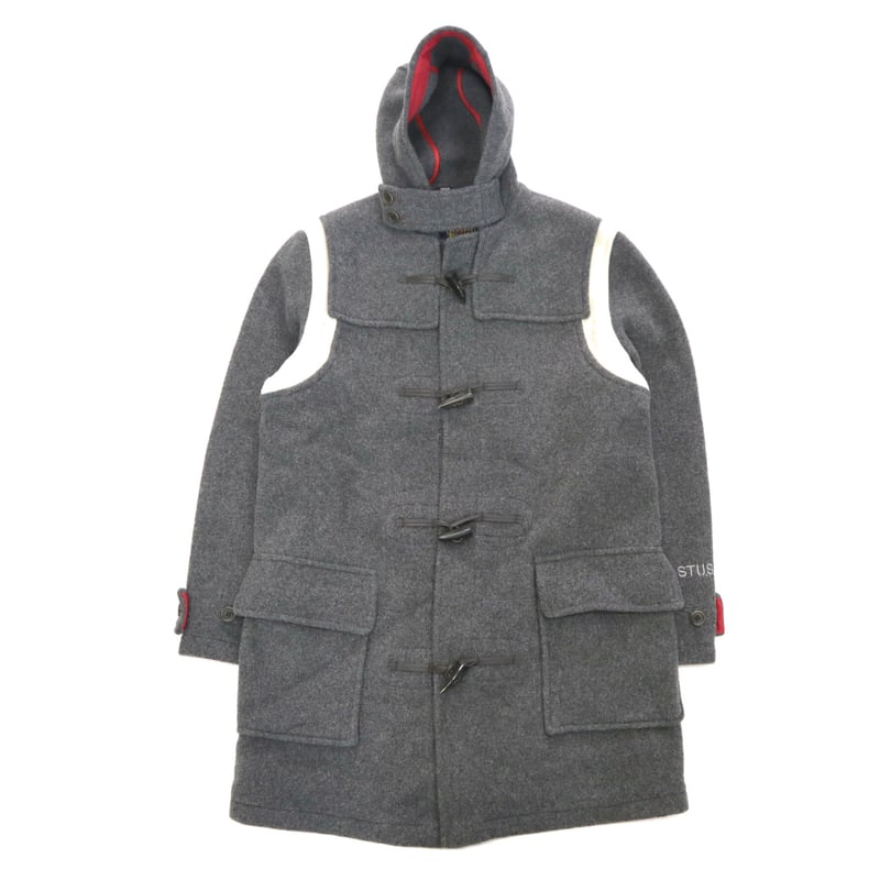 STUSSY×GLOVERALL Wool Duffle Coat GREY Mサイズ ENG