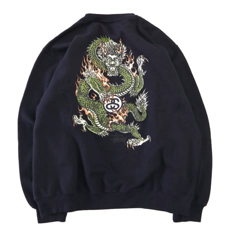 90's～00′s OLD STUSSY "Dragon" Sweat Mサイズ USA製