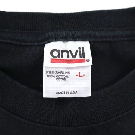 00's anvil "BBQ CHICKENS" 両面プリント Tシャツ Lサイズ USA製