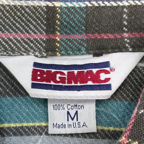80's BIG MAC Check Flannel Shirt Mサイズ USA製