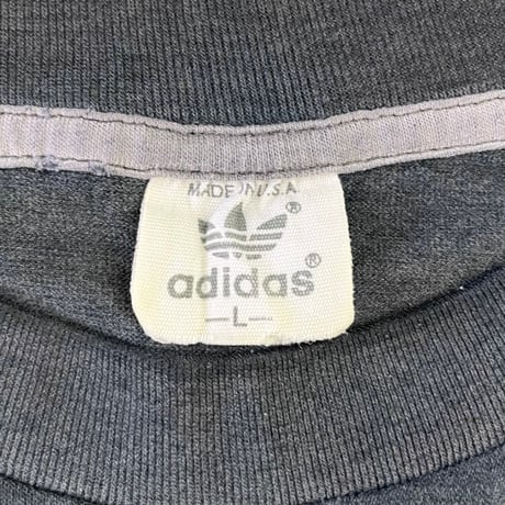 "Black Fade" 80's Adidas Tシャツ Lサイズ USA製