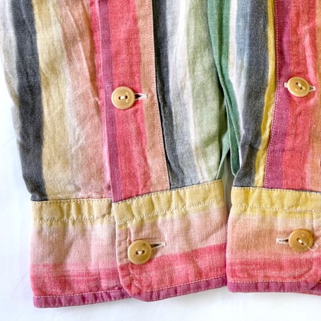 ～90's Polo Ralph Lauren "Native Stripe" Cotton LS Shirt Mサイズ USA製
