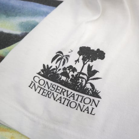 90's Down To Earth Products "Conservation International" 4面 プリント Tシャツ USA製
