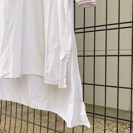 "Women's" unknown 60's～70's コットン ロング丈 グランパシャツ ワンピース