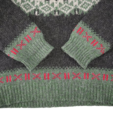 80's～90's Woolrich Nordic Pattern Wool × Mohair Sweater Mサイズ