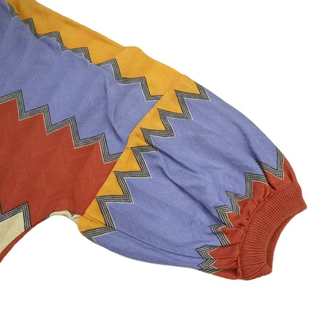 "Women's" MISSONI 幾何柄ボーダー サマーニット カーディガン Lサイズ ITALY製