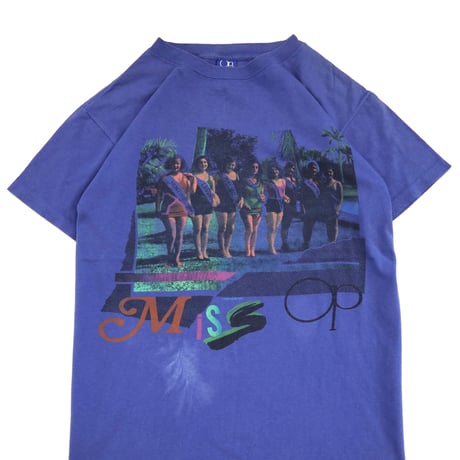 80's Ocean Pacific "Miss OP" プリント Tシャツ XLサイズ USA製