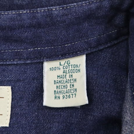 80's～ ST John's Bay Denim BD Shirt Lサイズ