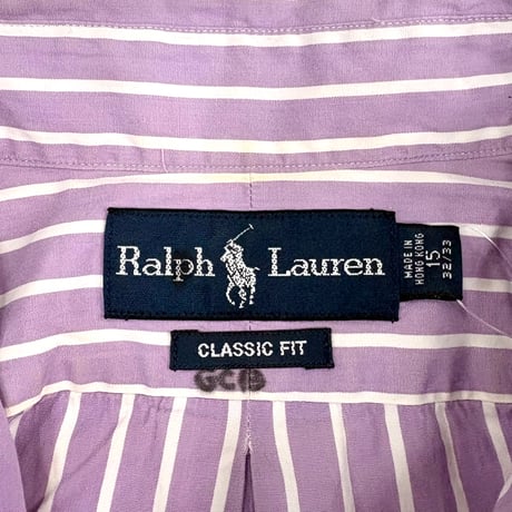 90's Ralph Lauren Stripe BD Shirt 15 (fits L)