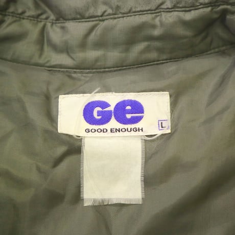 90's GOODENOUGH Rip Stop Nylon Down Shirt Jacket Lサイズ