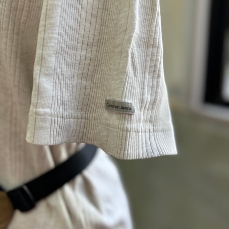 90s〜 Calvin Klein Jeans テレコ Tシャツ Lサイズ