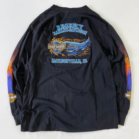 NOS 00's Harley Davidson "4面" LS Tシャツ XLサイズ USA製