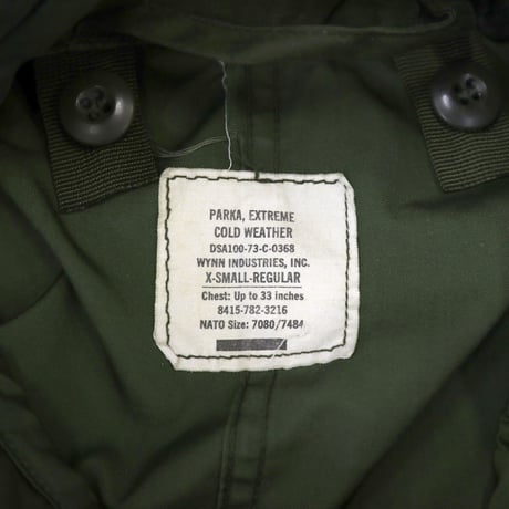 70's US ARMY M-65 "Full Set" Fishtail Jacket XSサイズ