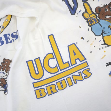 ～90's Fruit of the loom "UCLA BRUINS" "マルチ" Tシャツ Lサイズ USA製