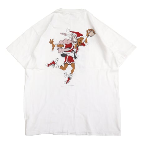 90's Clyde Drexler "サンタクロース" 両面 プリント Tシャツ White
