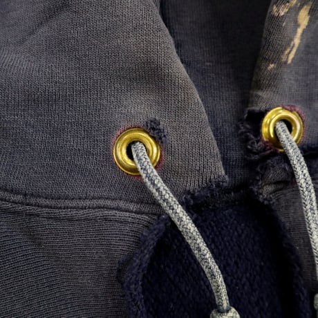 80's CHAMPION RW SWEAT PARKA "Wingfoot" "単色ハトメ" Navy XLサイズ USA製
