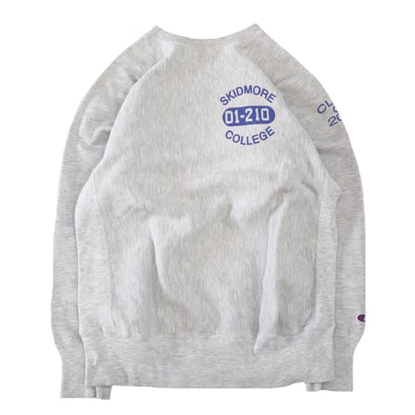 90's～00's CHAMPION RW SWEAT "SKIDMORE" 3面 プリント Lサイズ USA製