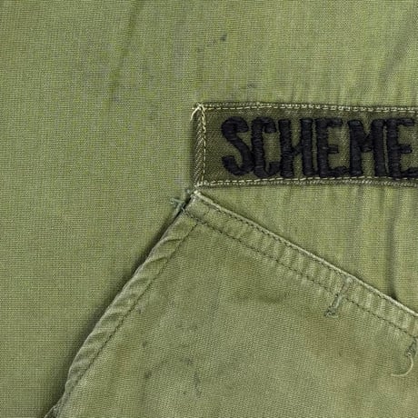 60's US ARMY "Non Rip" "3rd" Jungle Fatigue Jacket Small Regular