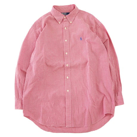 90's Ralph Lauren "BLAIRE" Seersucker BD Shirt Lサイズ