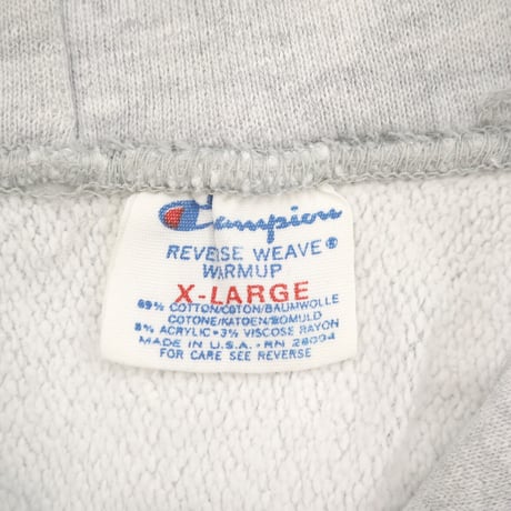 80's CHAMPION RW SWEAT PARKA "NORTHEASTERN～" 染み込み プリント XLサイズ USA製