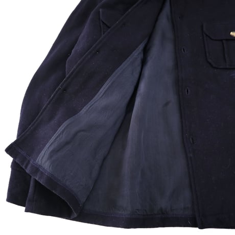 90's～ OLD STUSSY CPO Wool Shirt Jacket Navy Lサイズ