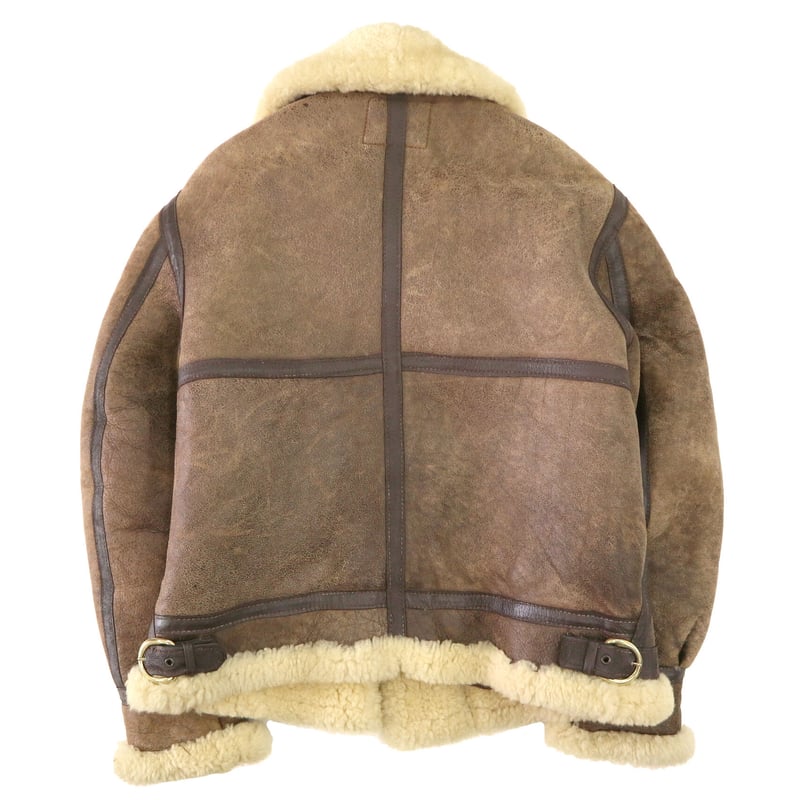 00's SCHOTT Mouton Leather Boa Jacket 