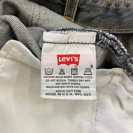 00's Levi's 501 "先染め" Black Denim Pants W36 USA製