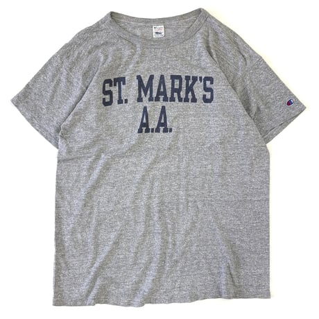 80's CHAMPION "ST. MARK'S A.A." "Water Print" Tシャツ XLサイズ USA製