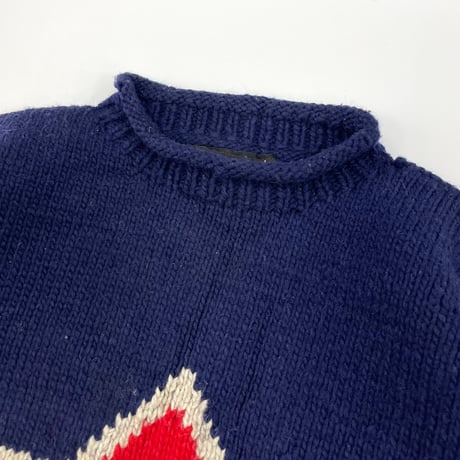 "Good Size" Ecuador Knit "Star" Wool Sweater