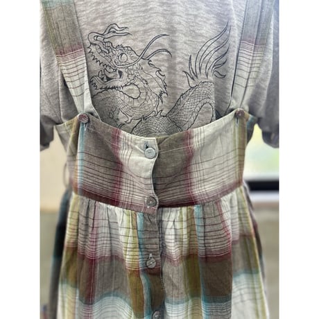Autreton Ombre Check Cotton Onepiece