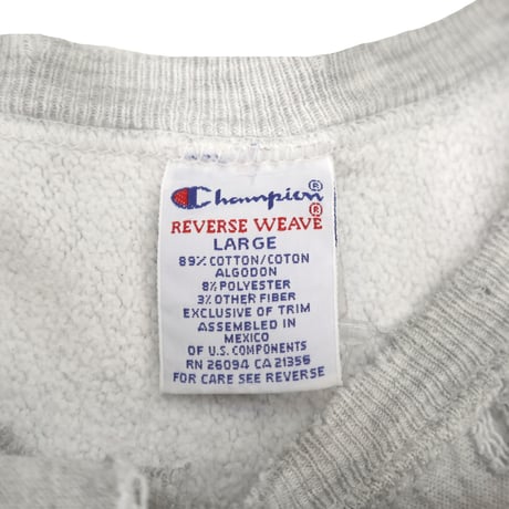 90's～ CHAMPION RW SWEAT "01" 両面 プリント Lサイズ MEXICO製