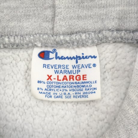 80's CHAMPION RW SWEAT PARKA "PRINCETON" 染み込み プリント XLサイズ USA製