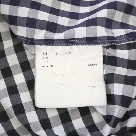 AD2000 COMME des GARCONS HOMME "切り替えギミック" ギンガム チェック シャツ