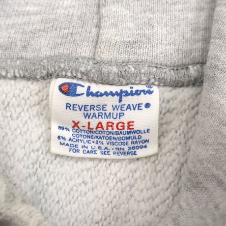 80's CHAMPION RW SWEAT PARKA "MARITIME" "黒染み込み" XLサイズ USA製