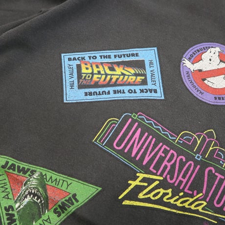 "Black Fade" 80's～ Hanes "Universal Studios Florida" マルチ プリント Tシャツ